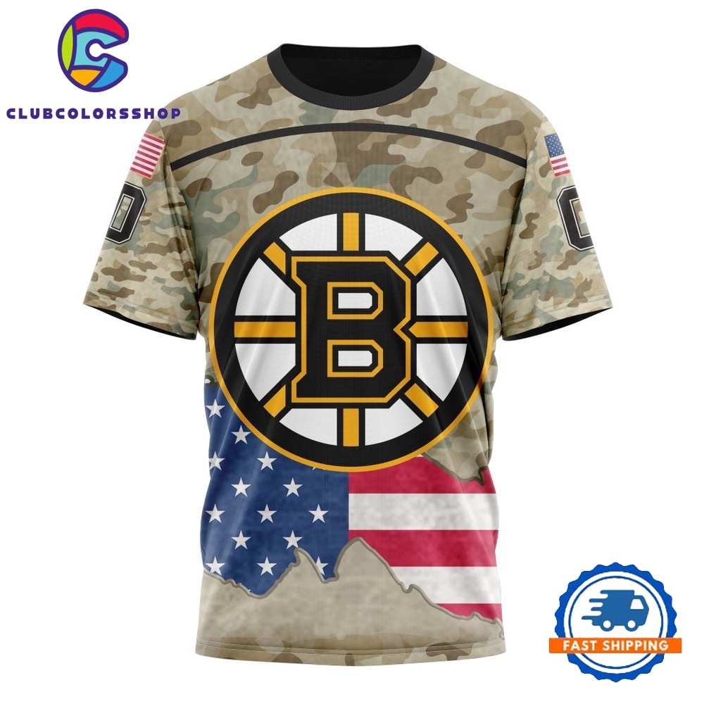 NHL Boston Bruins Specialized Kits For United State With Camo Color Hoodie, T Shirt 4