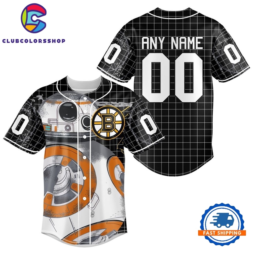 NHL Boston Bruins x BB 8 D Star War Baseball Jersey