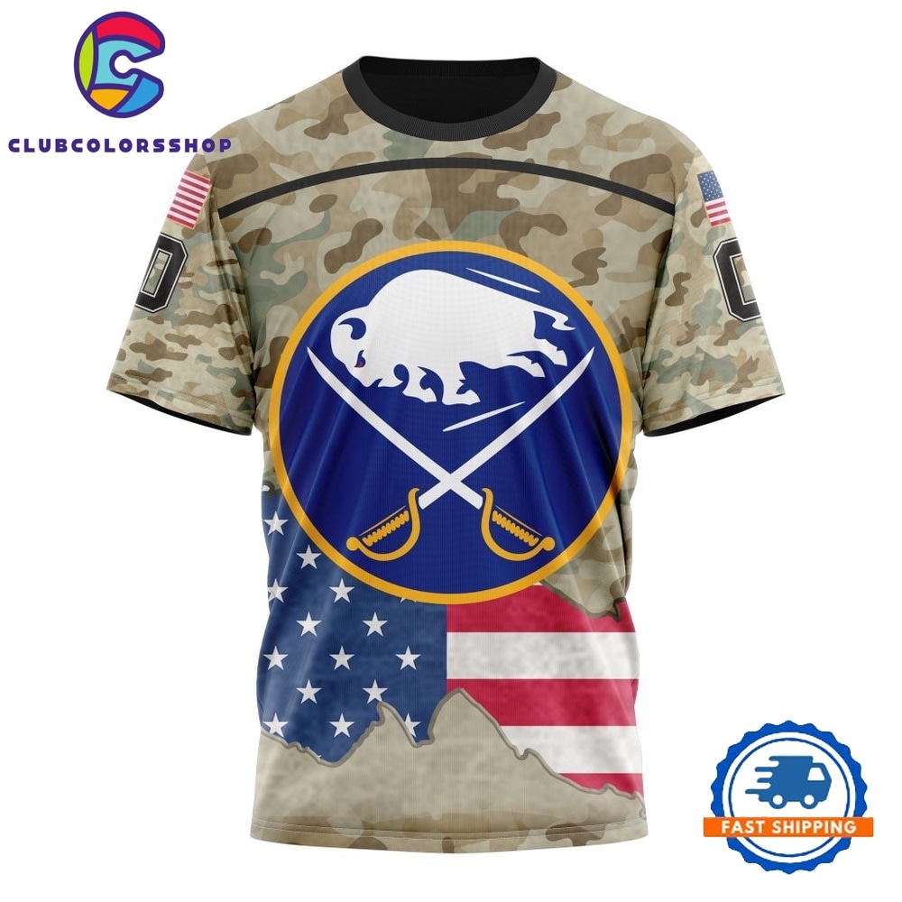 NHL Buffalo Sabres Specialized Kits For United State With Camo Color Hoodie, T Shirt 4