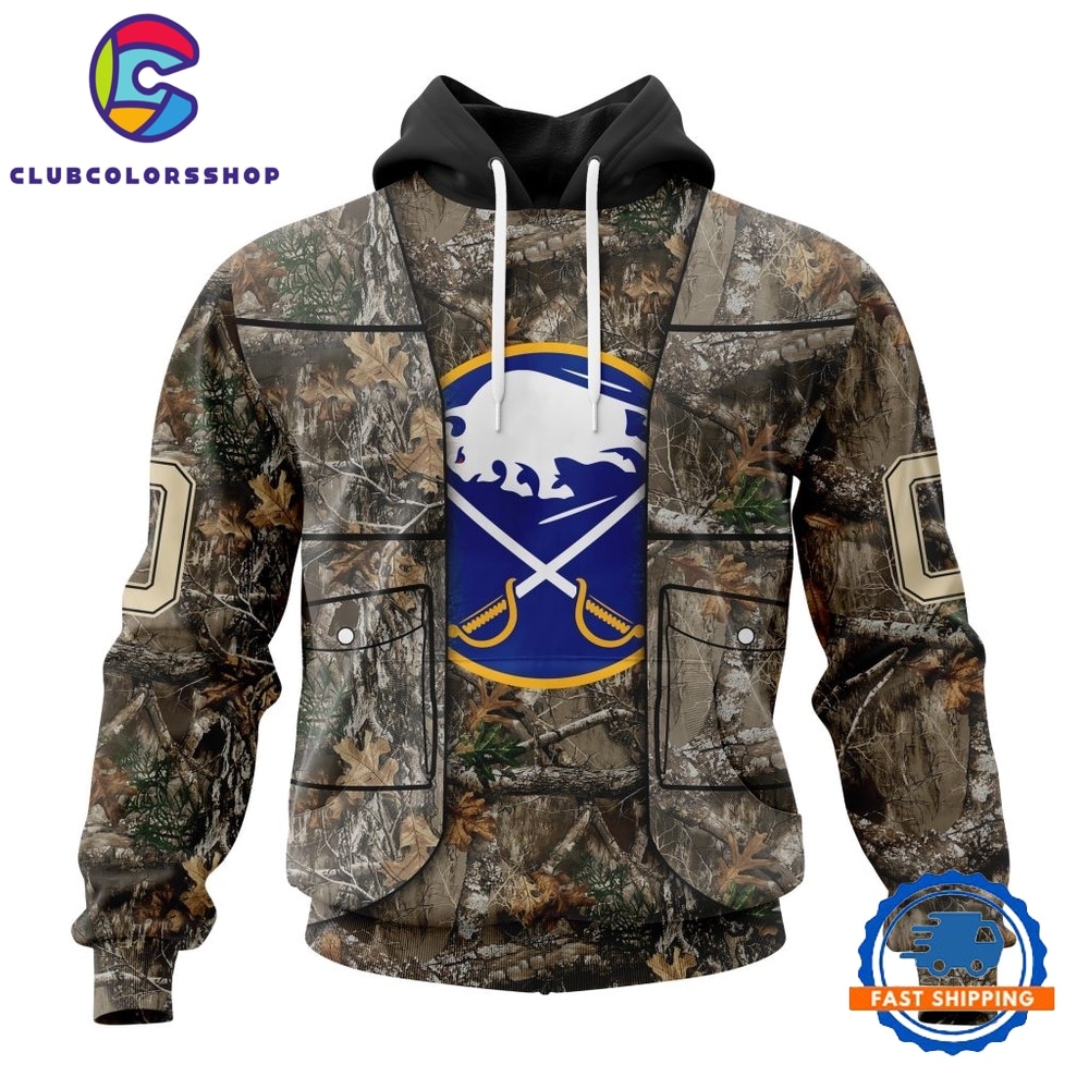 NHL Buffalo Sabres Specialized Unisex Vest Kits With Realtree Camo Hoodie, T Shirt