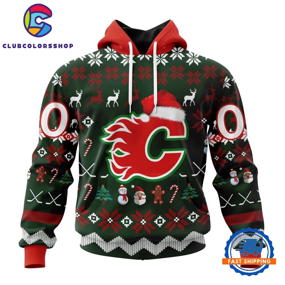 NHL Calgary Flames Hockey Christmas Is Coming 2026 Hoodie, T Shirt