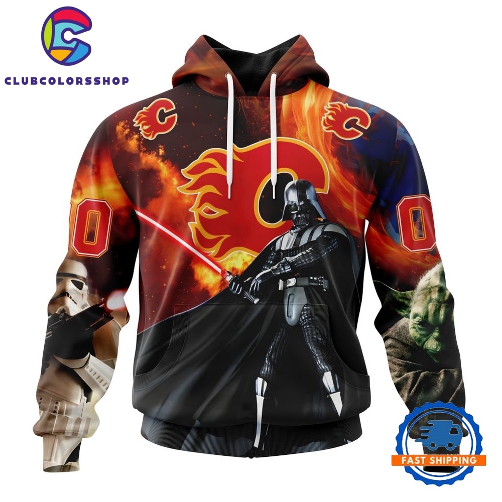 NHL Calgary Flames x Star War Specialized Design Hoodie, T Shirt