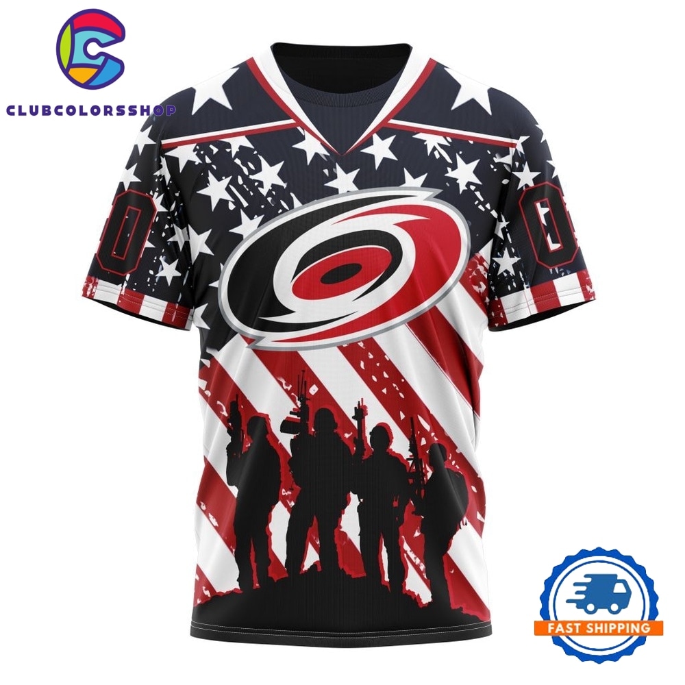 NHL Carolina Hurricanes Specialized Kits For Honor USS Military Hoodie, T Shirt 4
