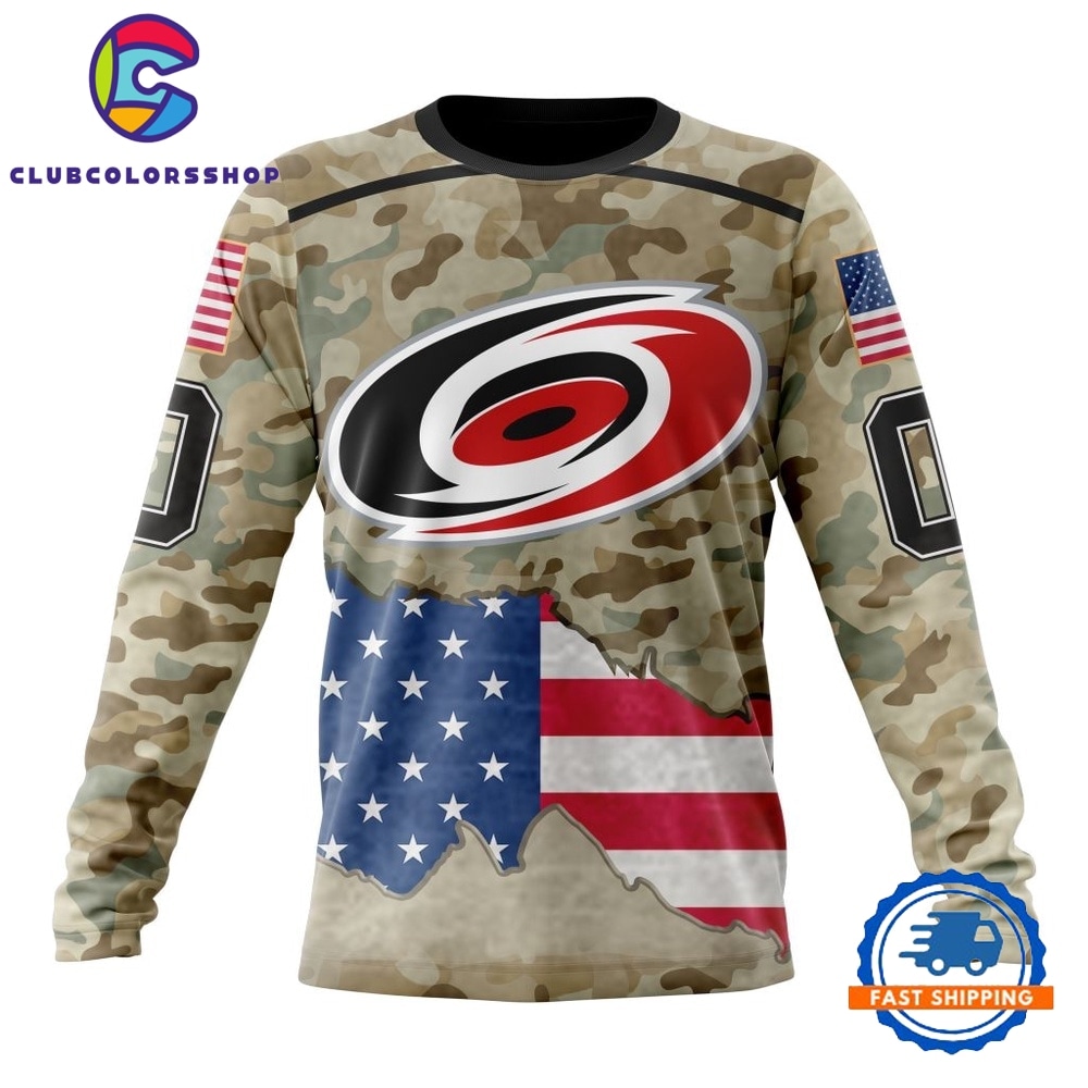 NHL Carolina Hurricanes Specialized Kits For United State With Camo Color Hoodie, T Shirt 3