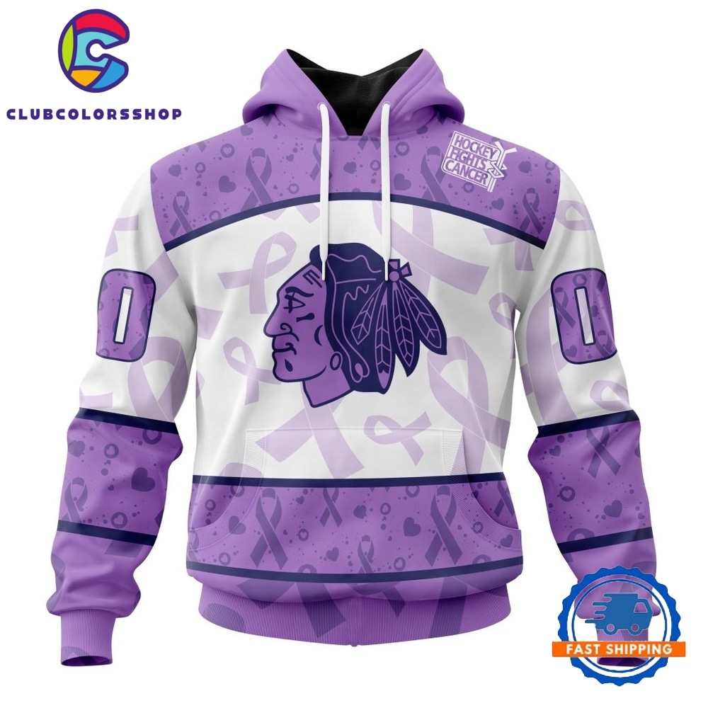 NHL Chicago Blackhawks Special Lavender Fight Cancer Hoodie, T Shirt