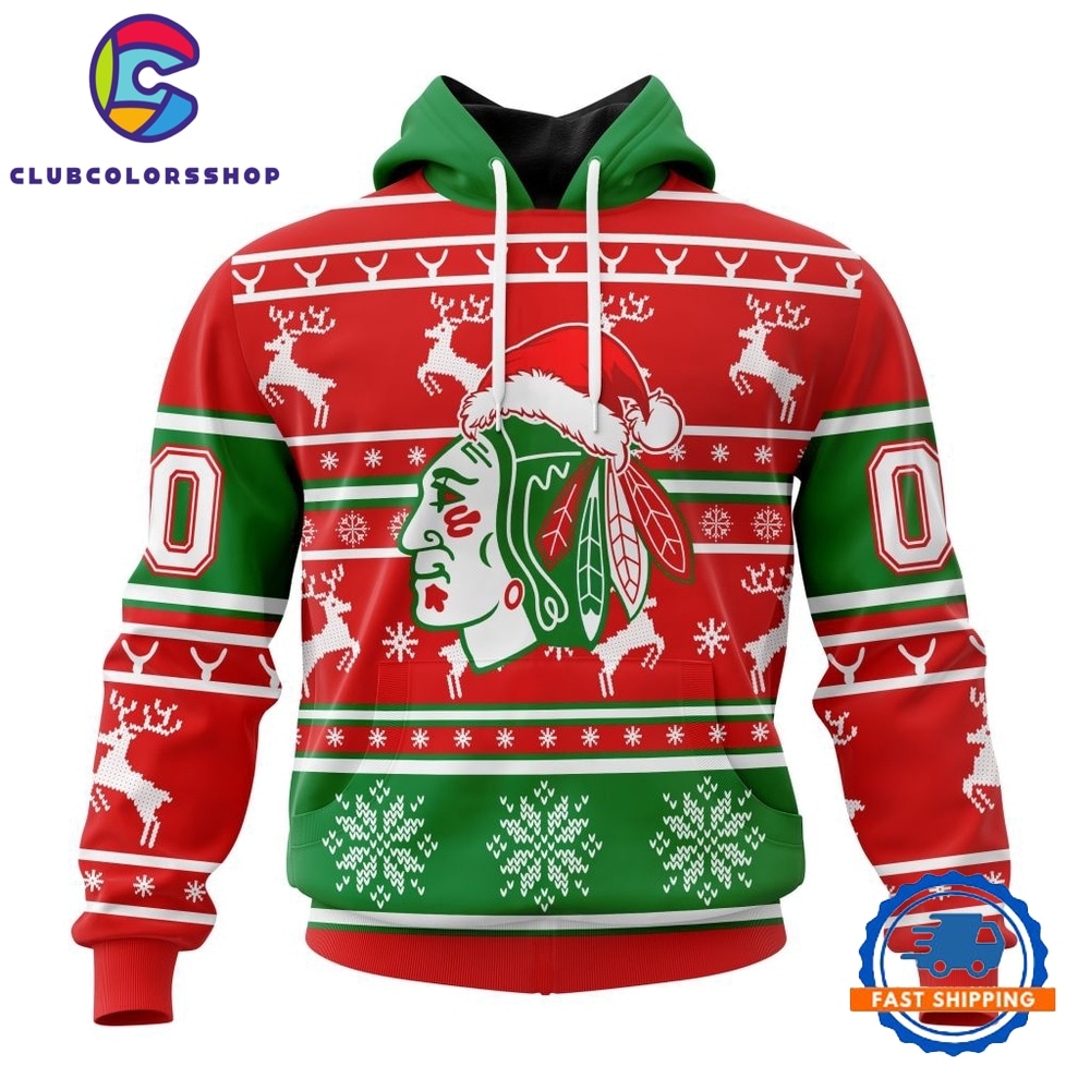 NHL Chicago BlackHawks Specialized Unisex Christmas Is Coming Hoodie, T Shirt