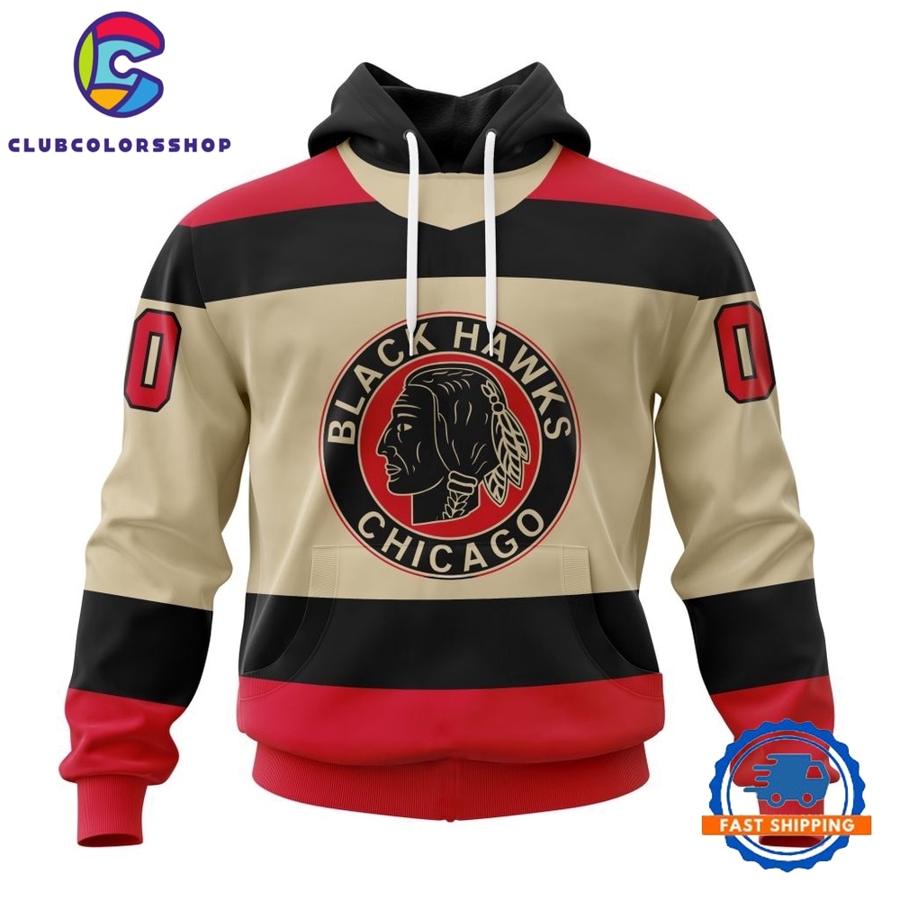 NHL Chicago BlackHawks Specialized Unisex Kits With Retro Concepts Hoodie, T Shirt