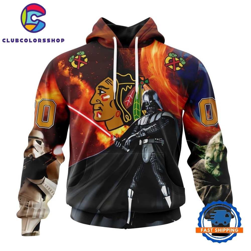 NHL Chicago BlackHawks x Star War Specialized Design Hoodie, T Shirt