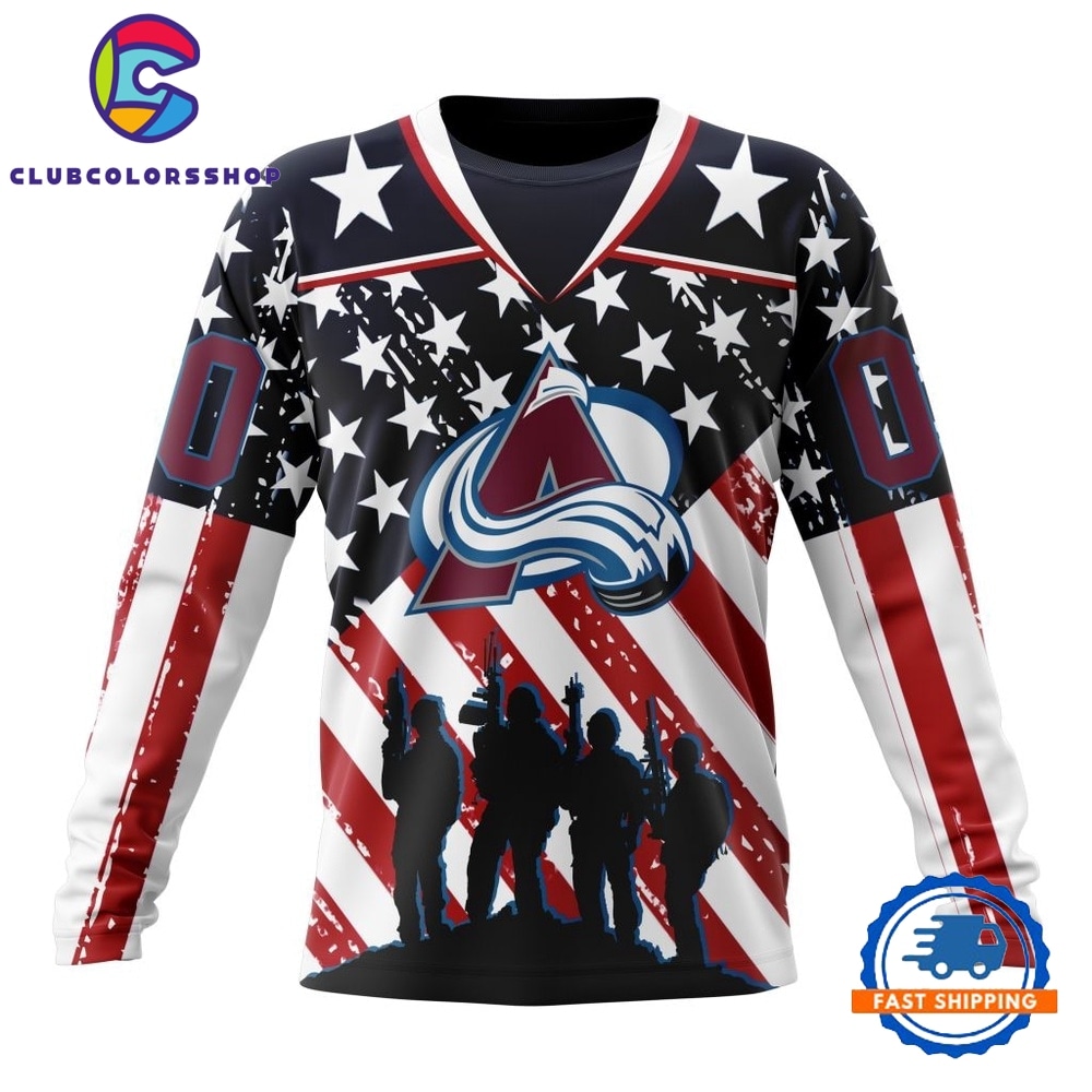 NHL Colorado Avalanche Specialized Kits For Honor USS Military Hoodie, T Shirt 3