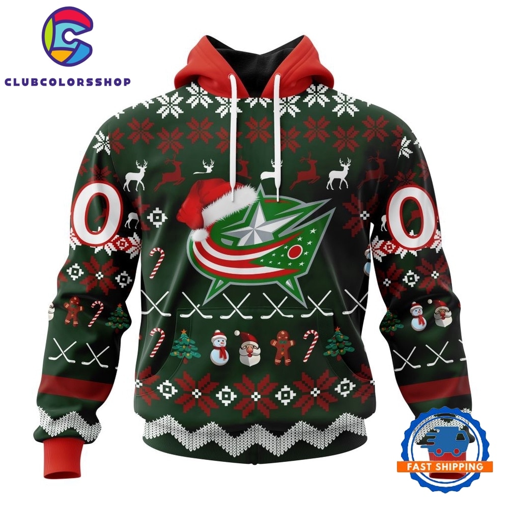 NHL Columbus Blue Jackets Hockey Christmas Is Coming 2026 Hoodie, T Shirt
