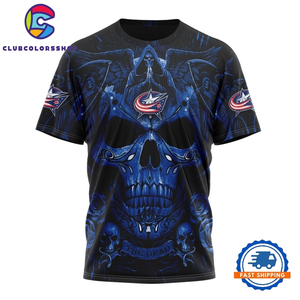 NHL Columbus Blue Jackets Special Design Halloween With Skull Art Hoodie, T Shirt NHL Columbus Blue Jackets Special Design Halloween With Skull Art Hoodie, T Shirt