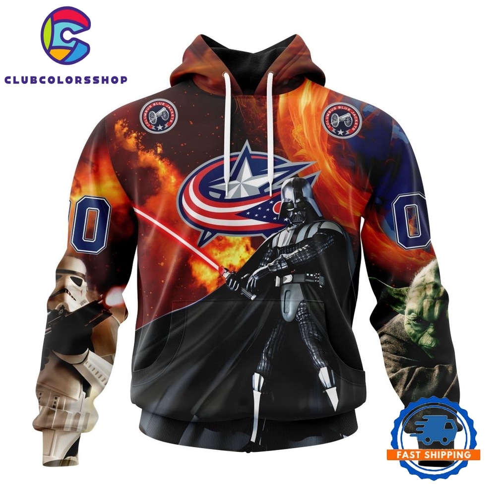 NHL Columbus Blue Jackets x Star War Specialized Design Hoodie, T Shirt