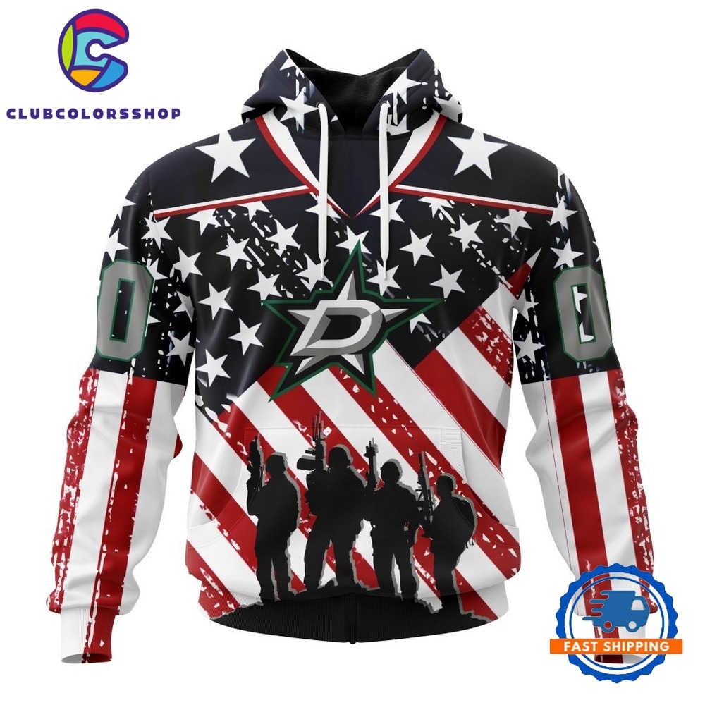 NHL Dallas Stars Specialized Kits For Honor USS Military Hoodie, T Shirt