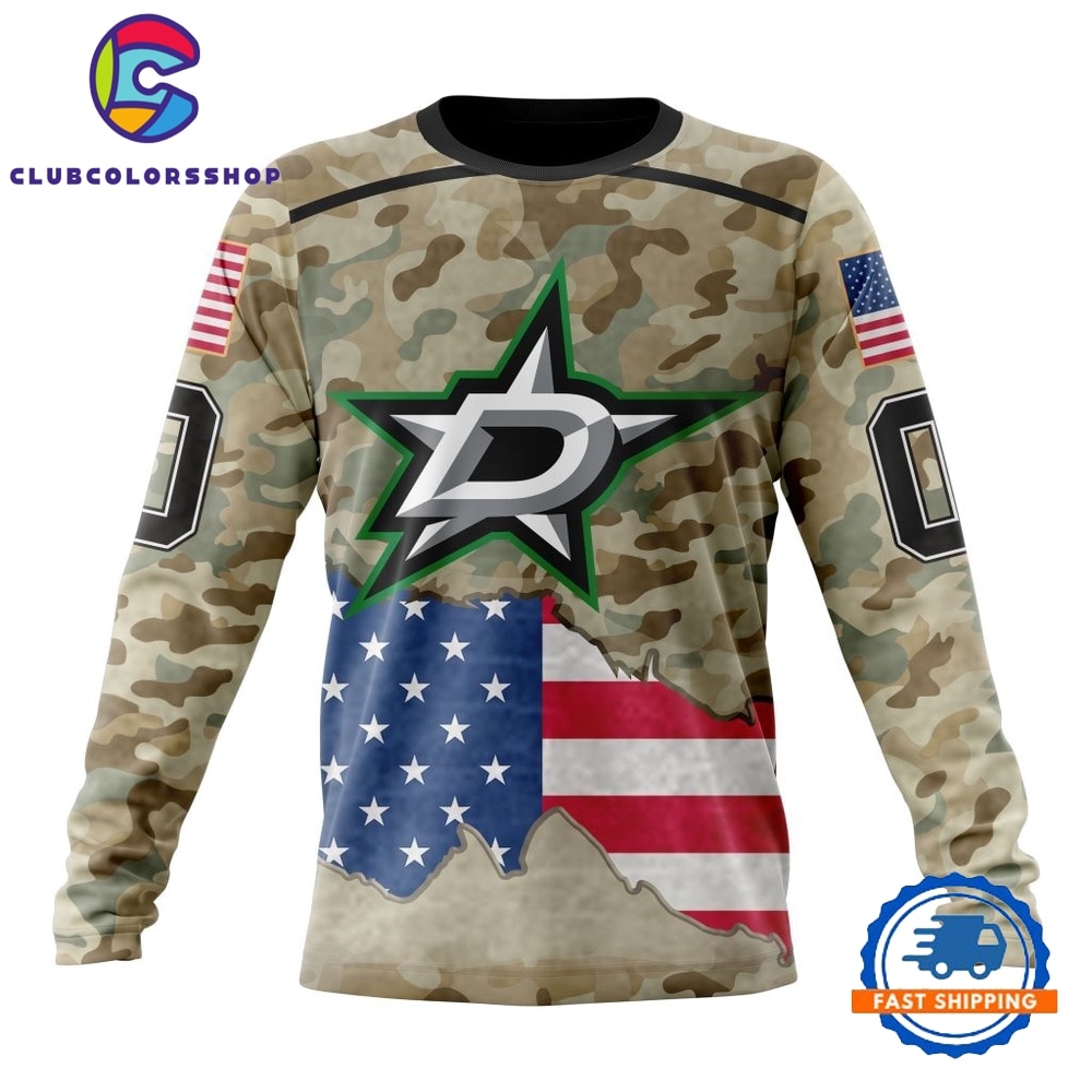 NHL Dallas Stars Specialized Kits For United State With Camo Color Hoodie, T Shirt 3