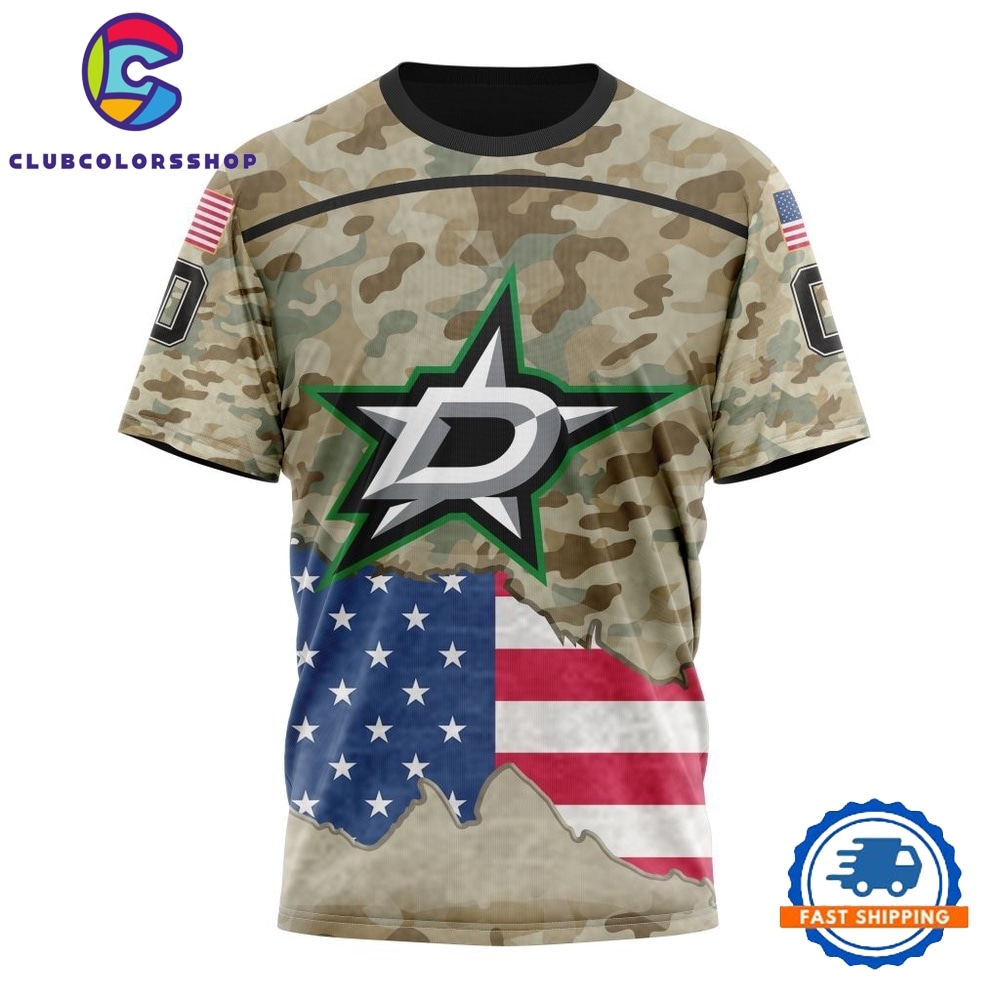 NHL Dallas Stars Specialized Kits For United State With Camo Color Hoodie, T Shirt 4