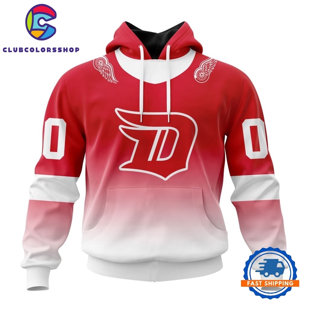 NHL Detroit Red Wings Special Retro Gradient Design Hoodie, T Shirt