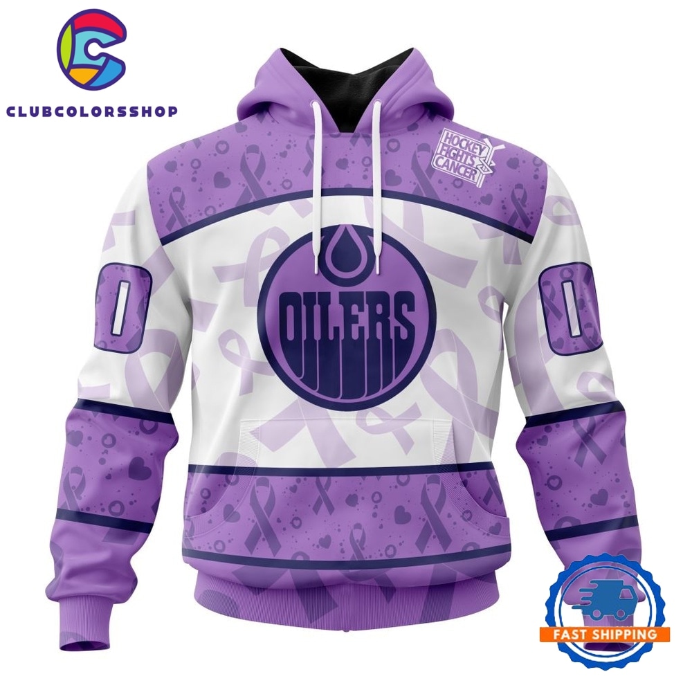 NHL Edmonton Oilers Special Lavender Fight Cancer Hoodie, T Shirt