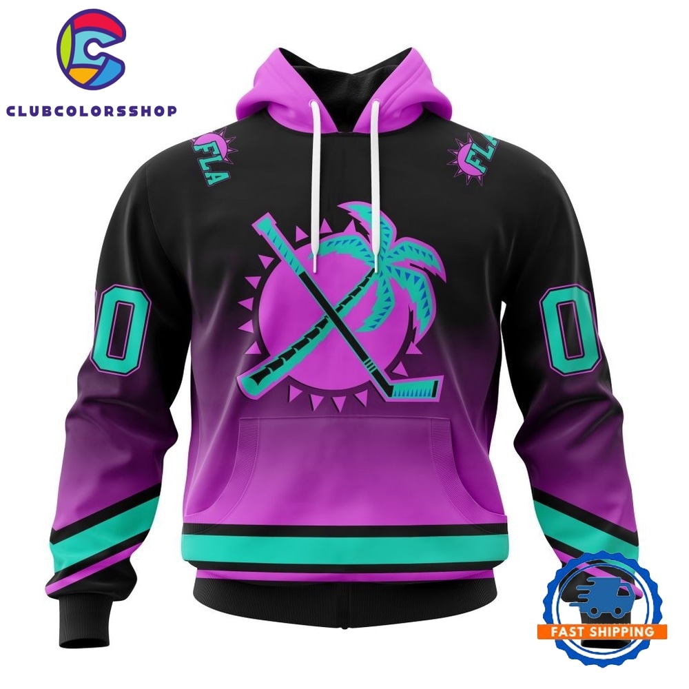 NHL Florida Panthers Special Retro Gradient Design Hoodie, T Shirt