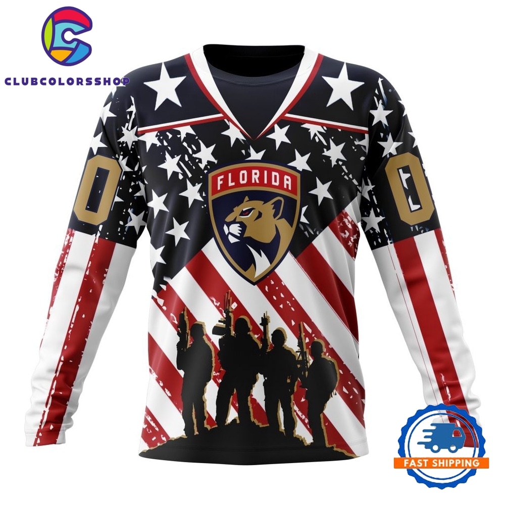 NHL Florida Panthers Specialized Kits For Honor USS Military Hoodie, T Shirt 3
