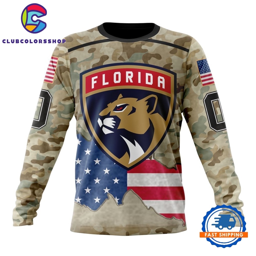 NHL Florida Panthers Specialized Kits For United State With Camo Color Hoodie, T Shirt 3