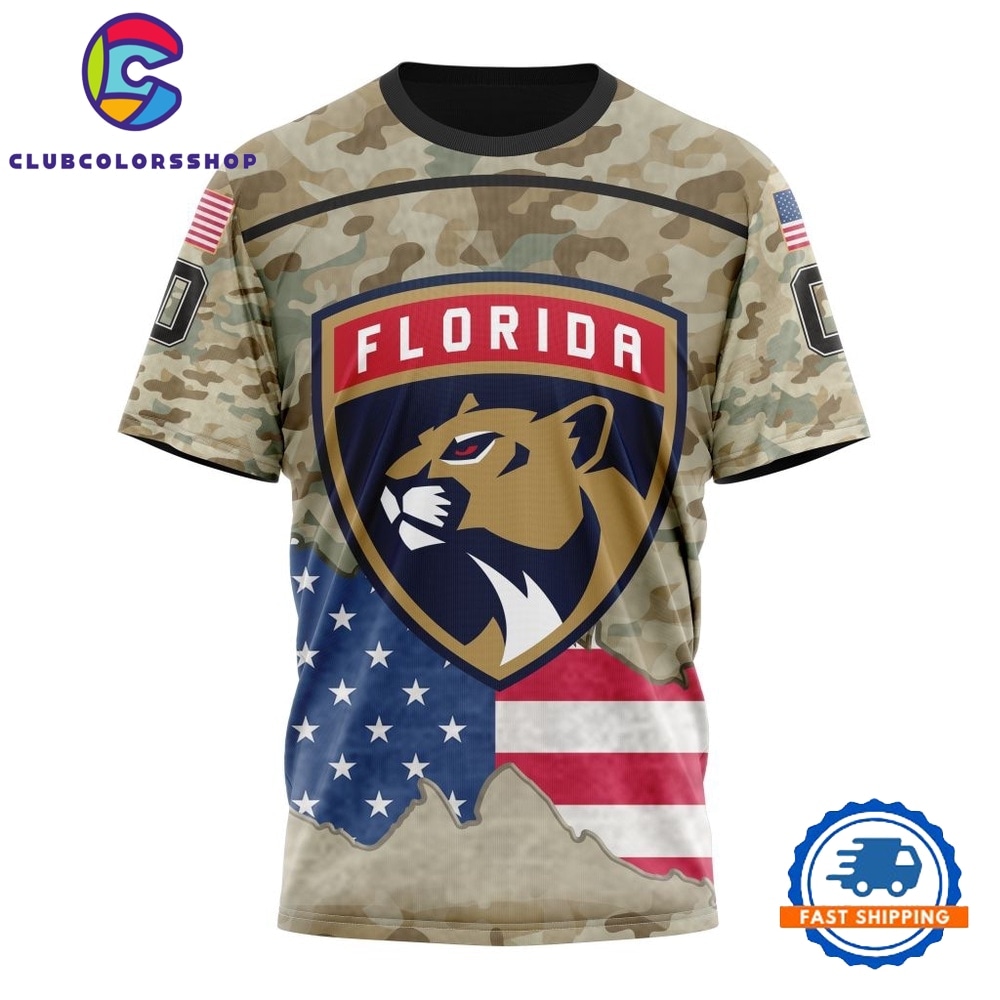 NHL Florida Panthers Specialized Kits For United State With Camo Color Hoodie, T Shirt 4