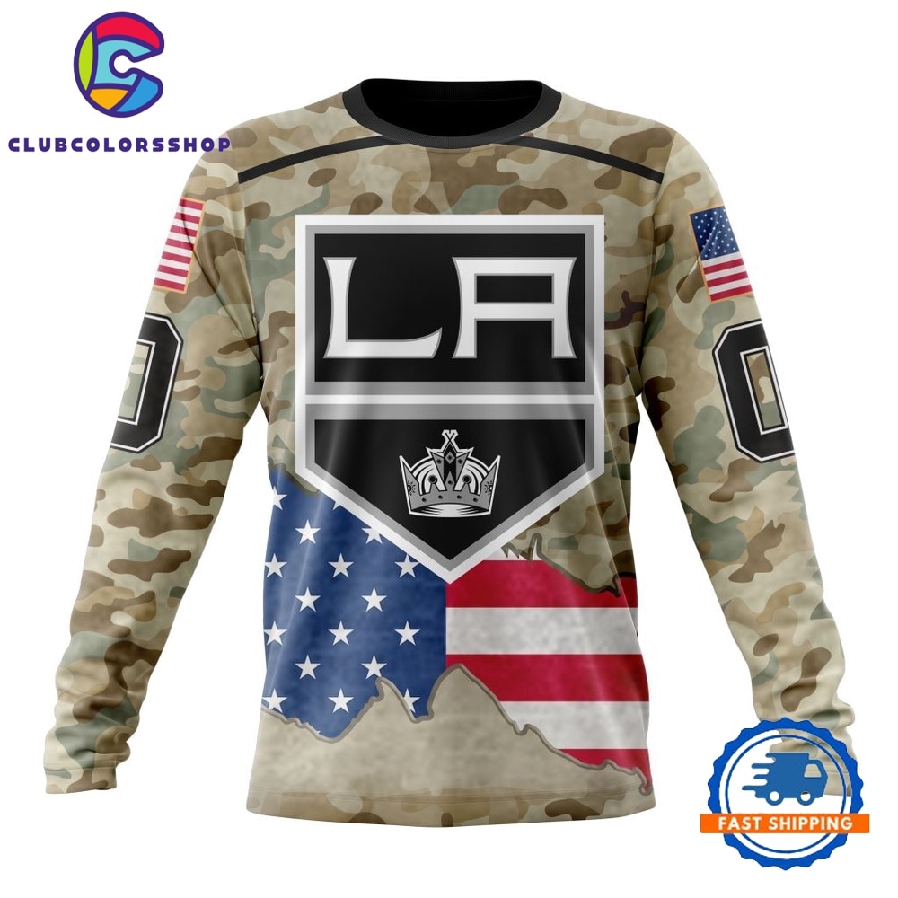 NHL Los Angeles Kings Specialized Kits For United State With Camo Color Hoodie, T Shirt 3