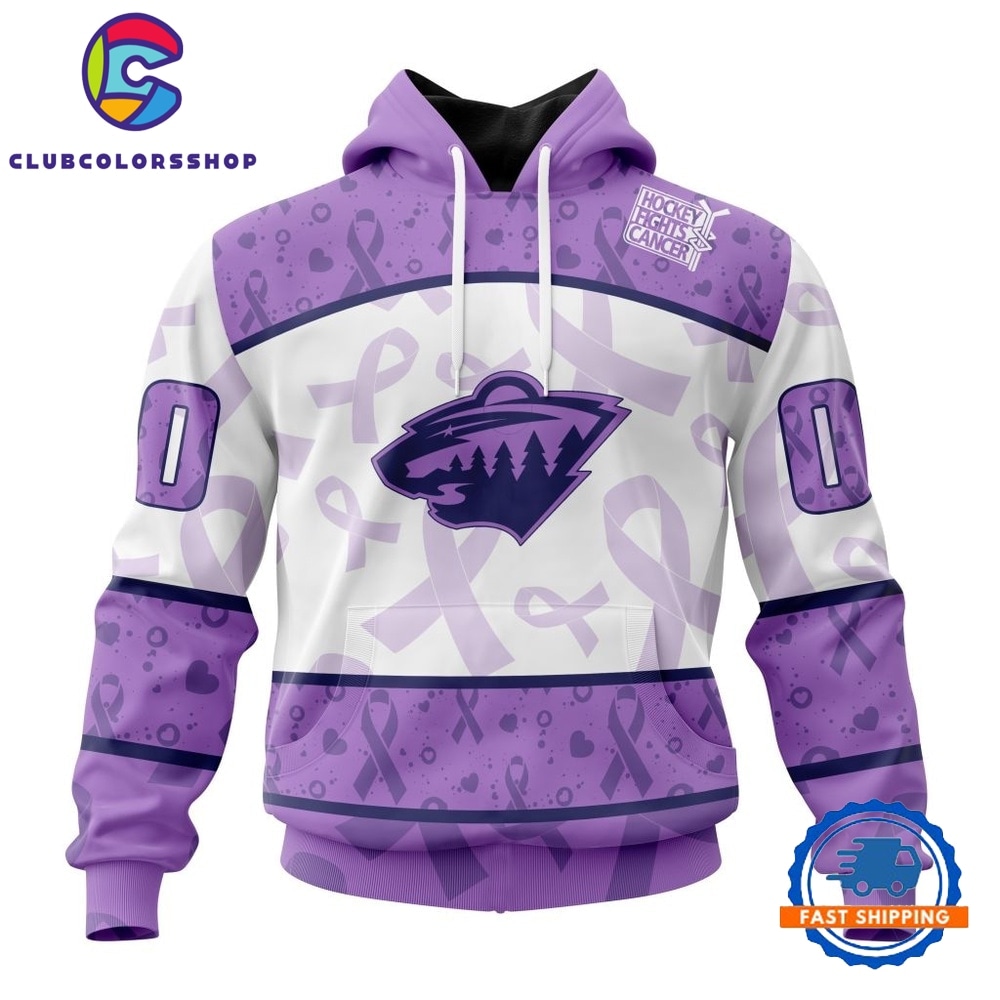 NHL Minnesota Wild Special Lavender Fight Cancer Hoodie, T Shirt