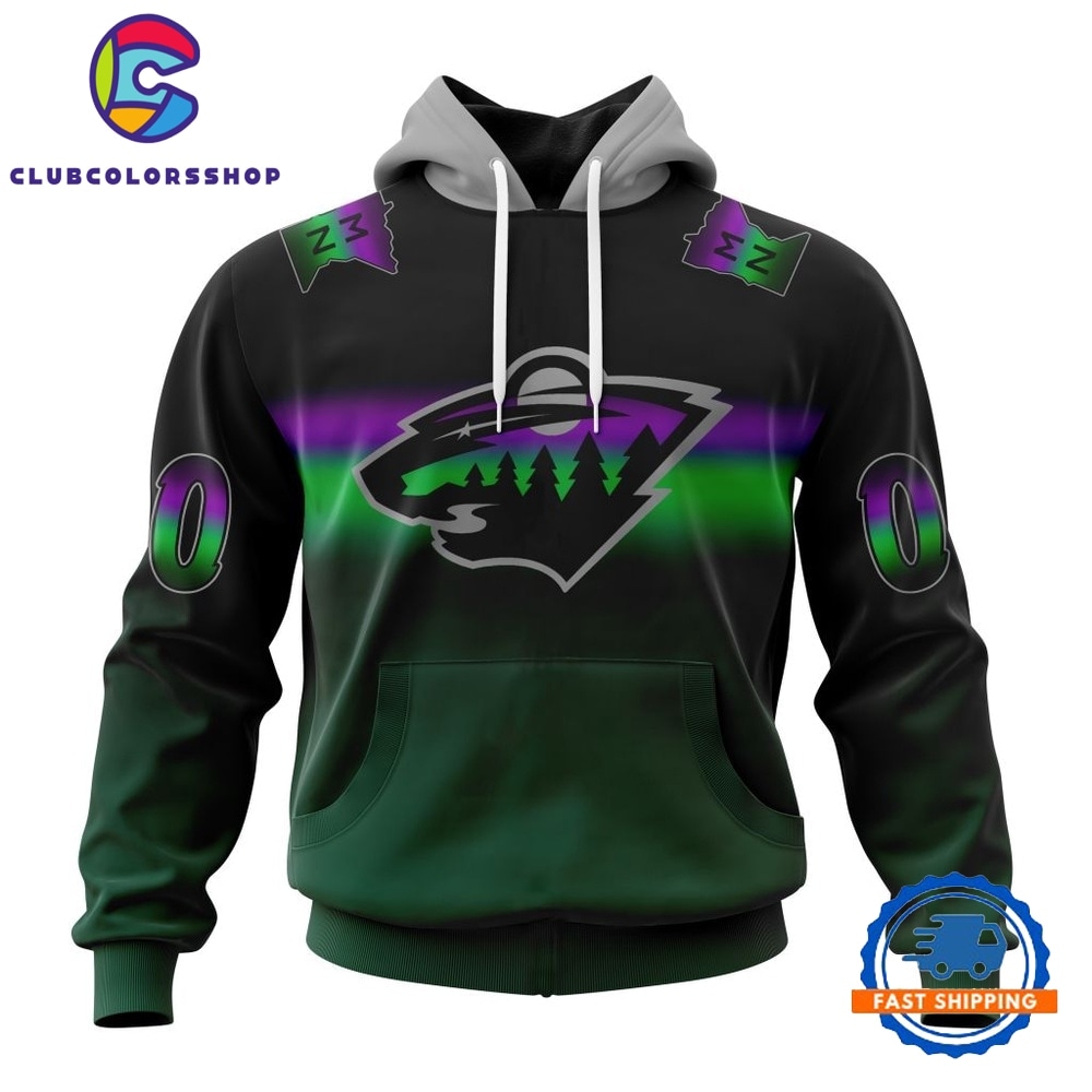 NHL Minnesota Wild Special Retro Gradient Design Hoodie, T Shirt