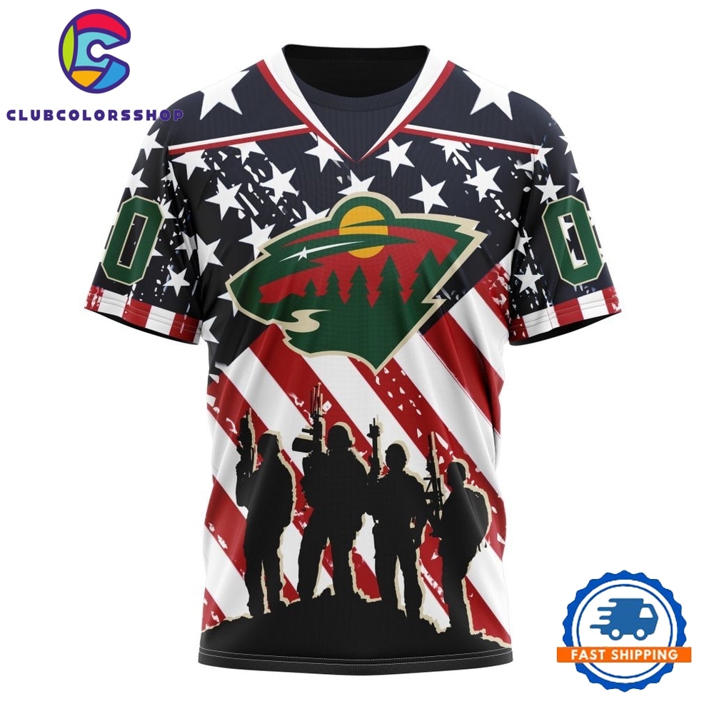 NHL Minnesota Wild Specialized Kits For Honor USS Military Hoodie, T Shirt 4