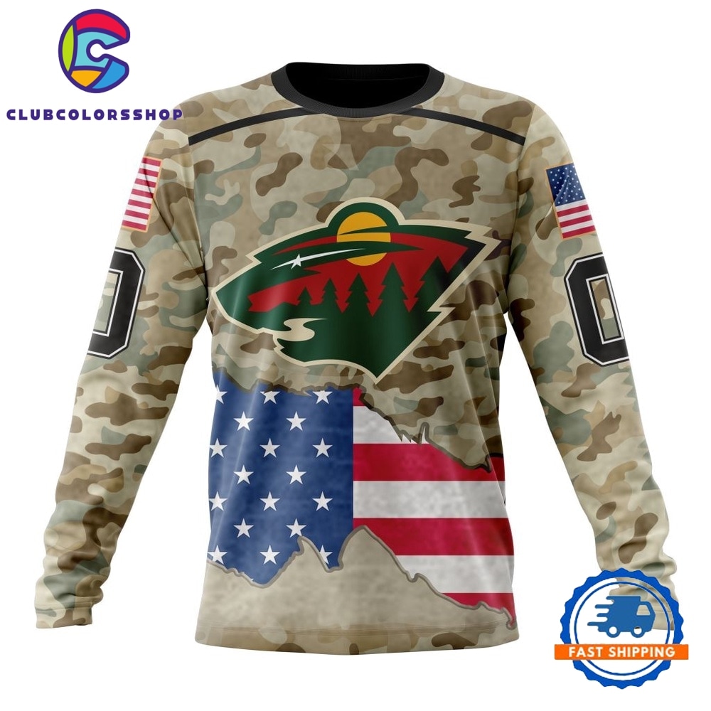 NHL Minnesota Wild Specialized Kits For United State With Camo Color Hoodie, T Shirt NHL Minnesota Wild Specialized Kits For United State With Camo Color Hoodie, T Shirt
