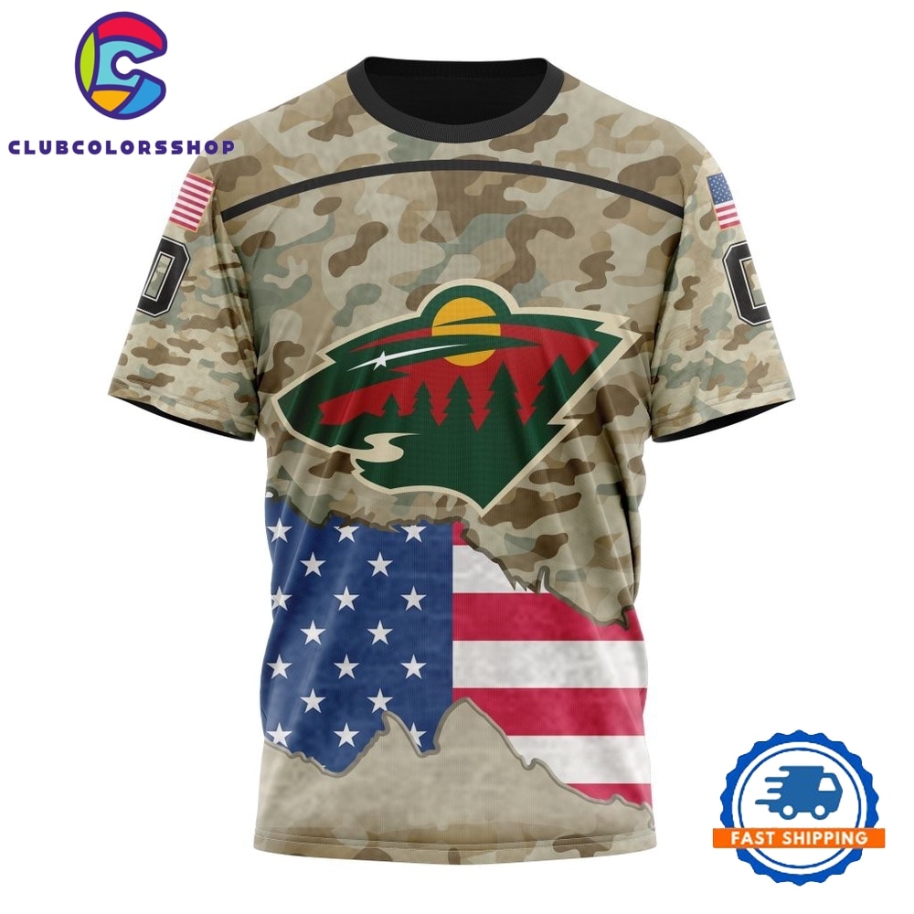NHL Minnesota Wild Specialized Kits For United State With Camo Color Hoodie, T Shirt NHL Minnesota Wild Specialized Kits For United State With Camo Color Hoodie, T Shirt