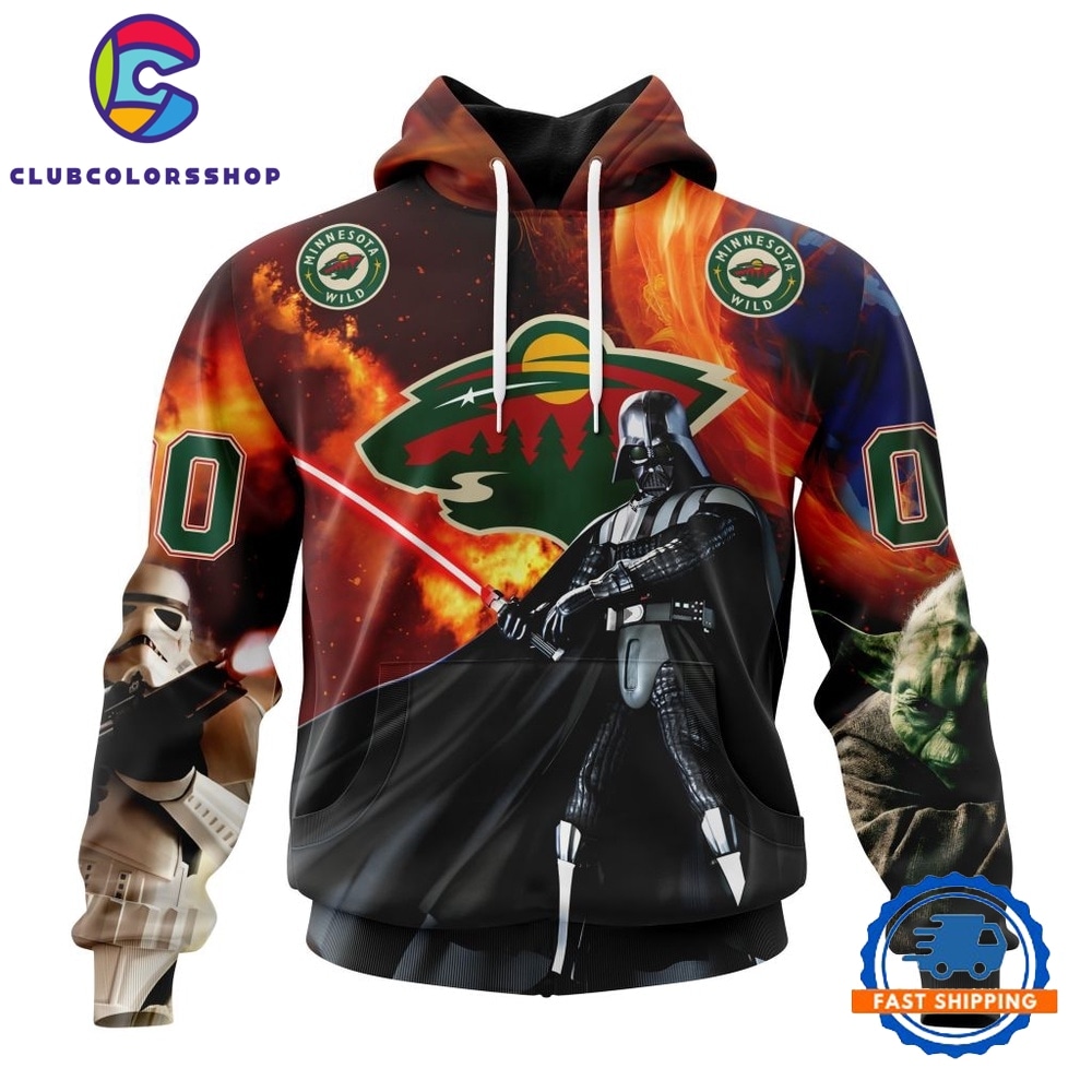 NHL Minnesota Wild x Star War Specialized Design Hoodie, T Shirt