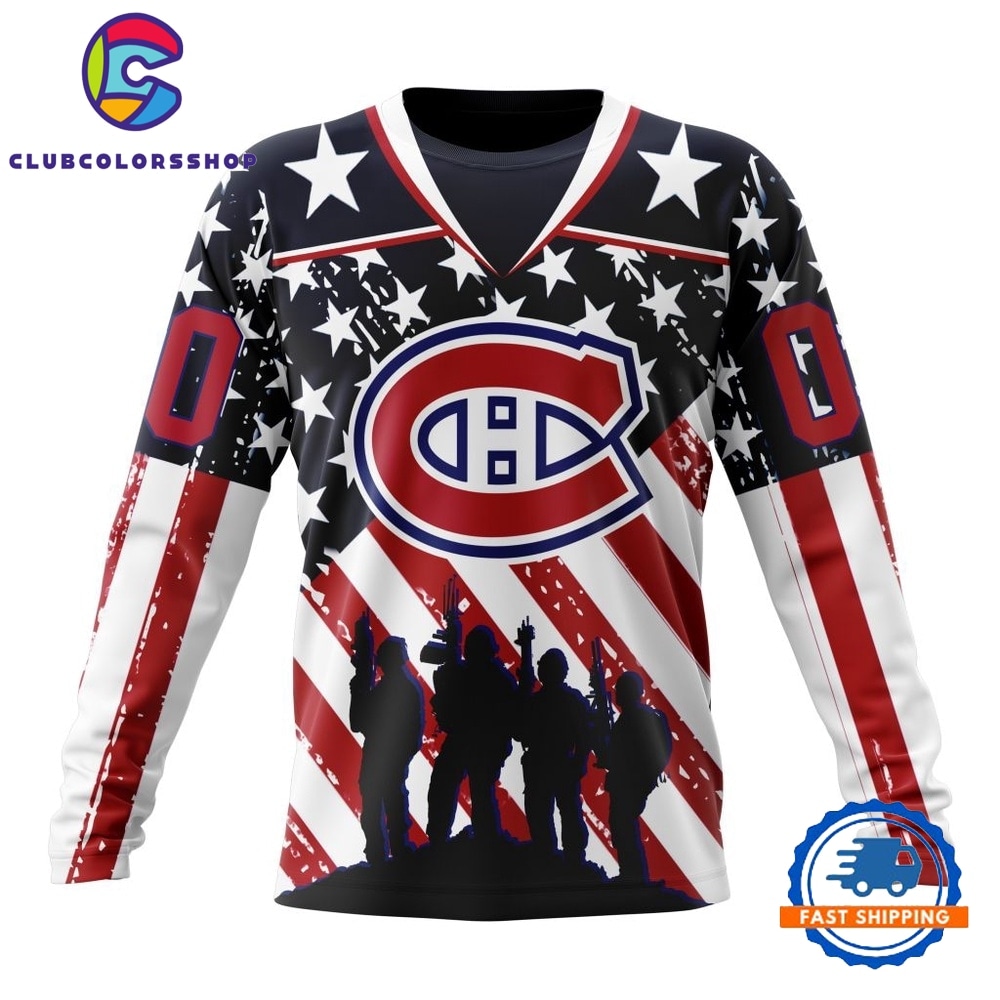 NHL Montreal Canadiens Specialized Kits For Honor USS Military Hoodie, T Shirt 3