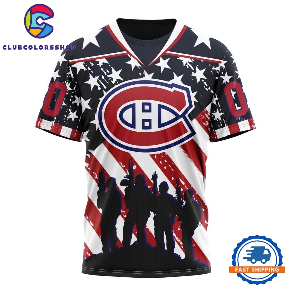 NHL Montreal Canadiens Specialized Kits For Honor USS Military Hoodie, T Shirt 4