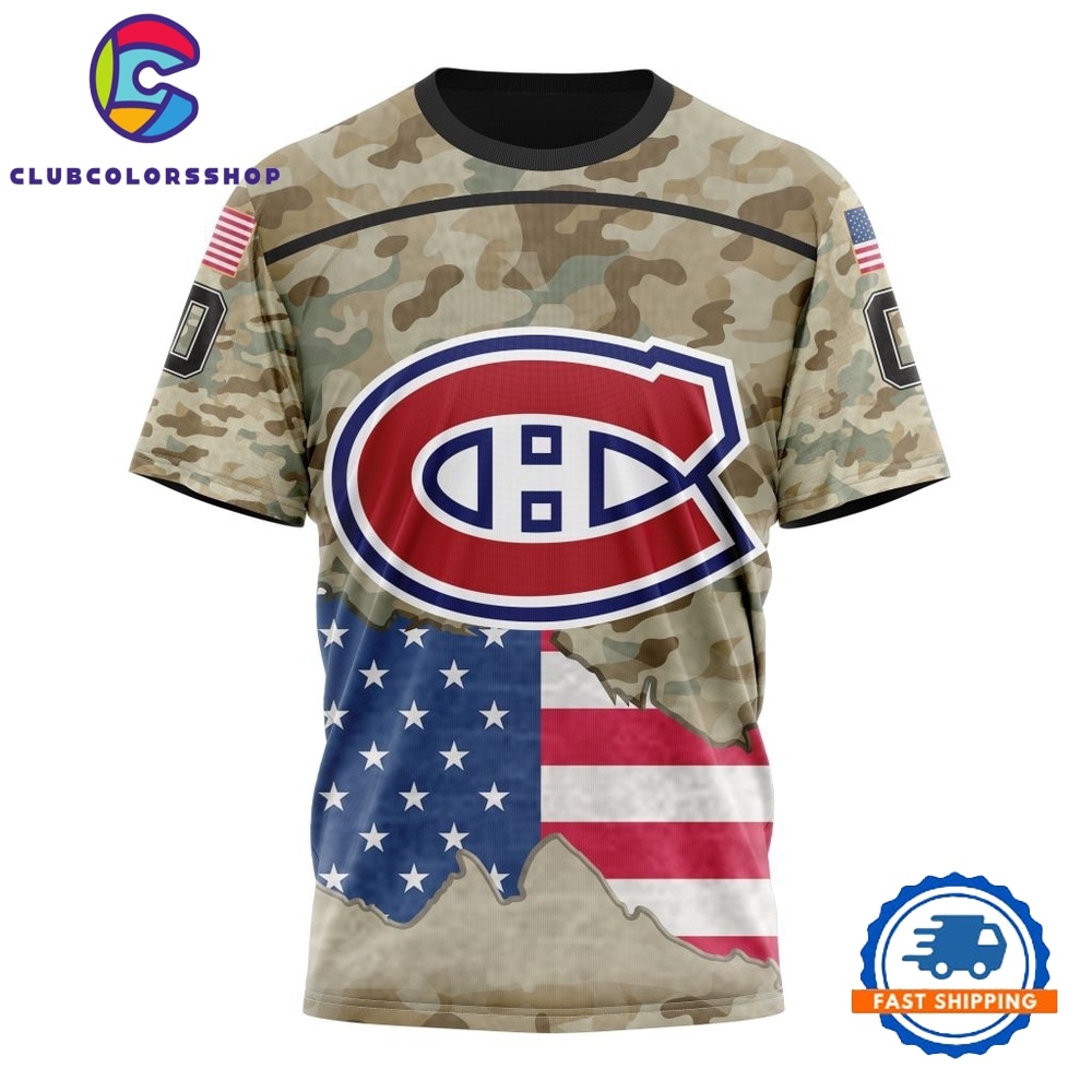 NHL Montreal Canadiens Specialized Kits For United State With Camo Color Hoodie, T Shirt 4