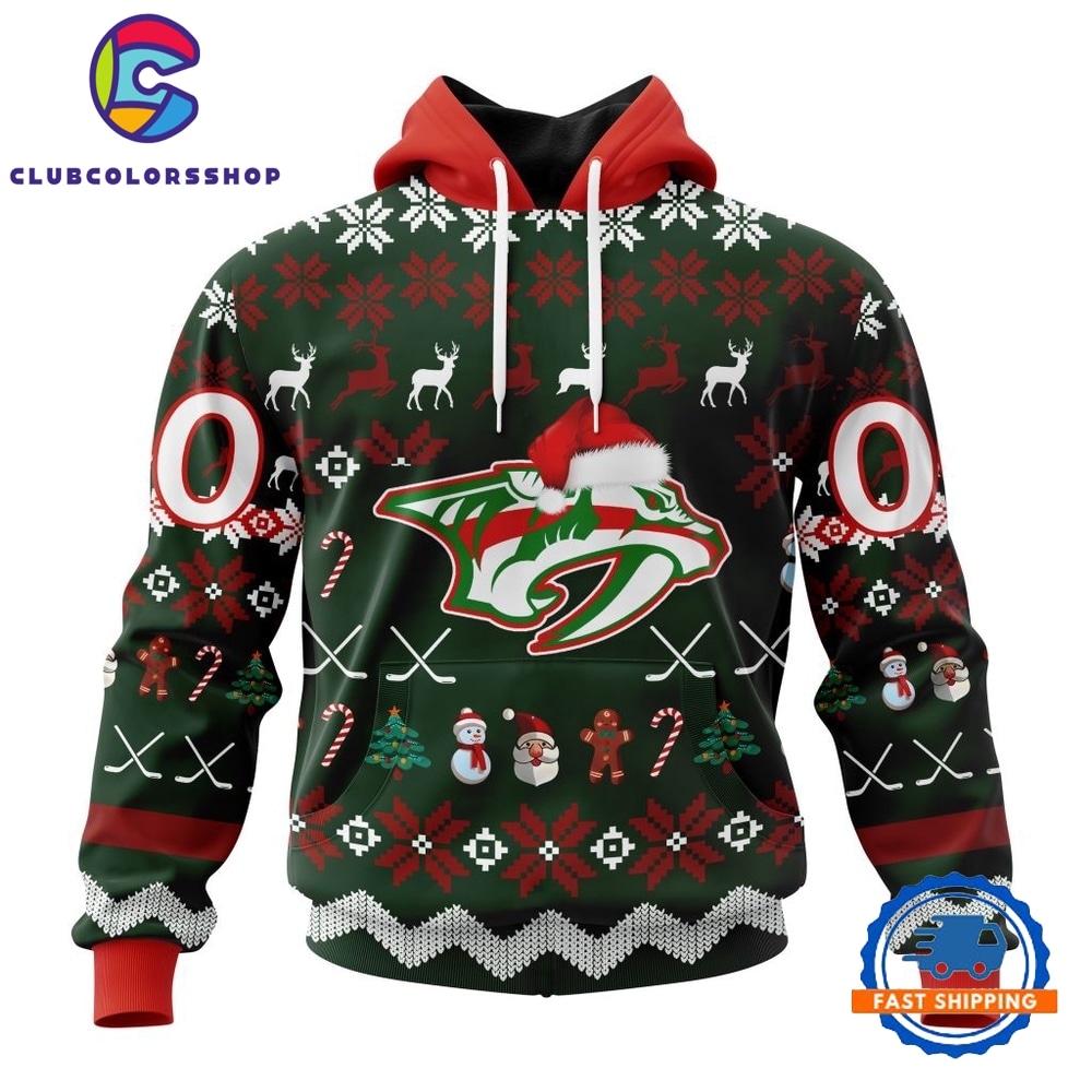 NHL Nashville Predators Hockey Christmas Is Coming 2026 Hoodie, T Shirt