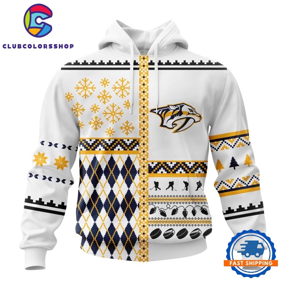 NHL Nashville Predators Specialized Christmas Is Coming New Design Hoodie, T Shirt