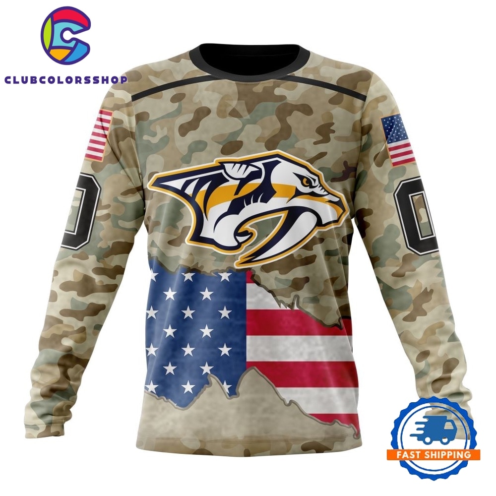 NHL Nashville Predators Specialized Kits For United State With Camo Color Hoodie, T Shirt NHL Nashville Predators Specialized Kits For United State With Camo Color Hoodie, T Shirt