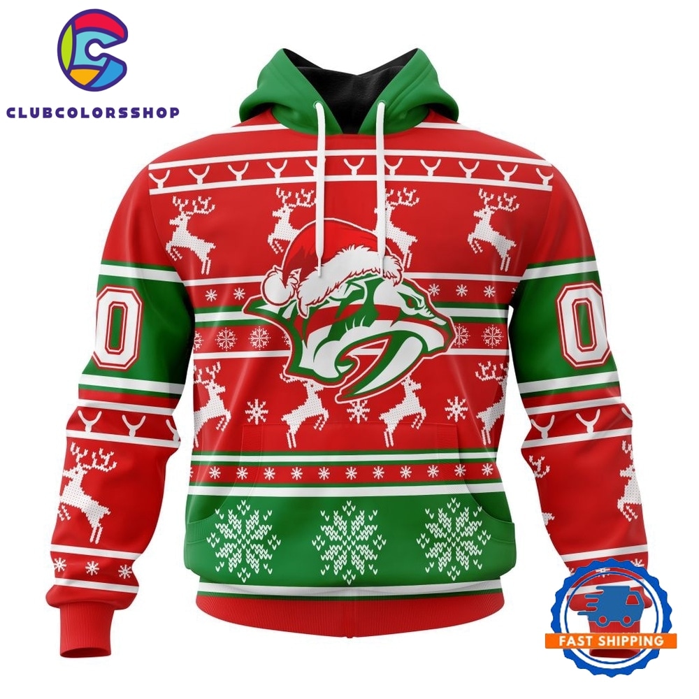 NHL Nashville Predators Specialized Unisex Christmas Is Coming Hoodie, T Shirt