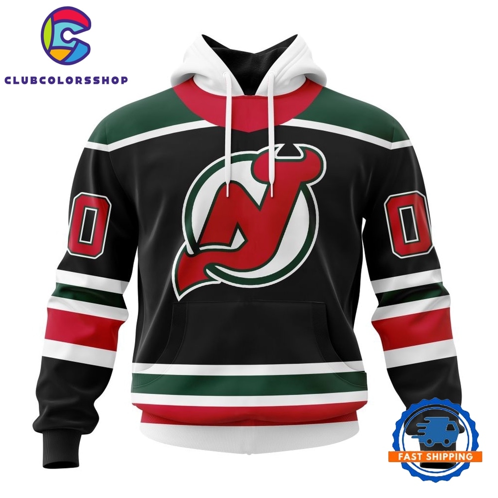 NHL New Jersey Devils Specialized Unisex Kits With Retro Concepts Hoodie, T Shirt