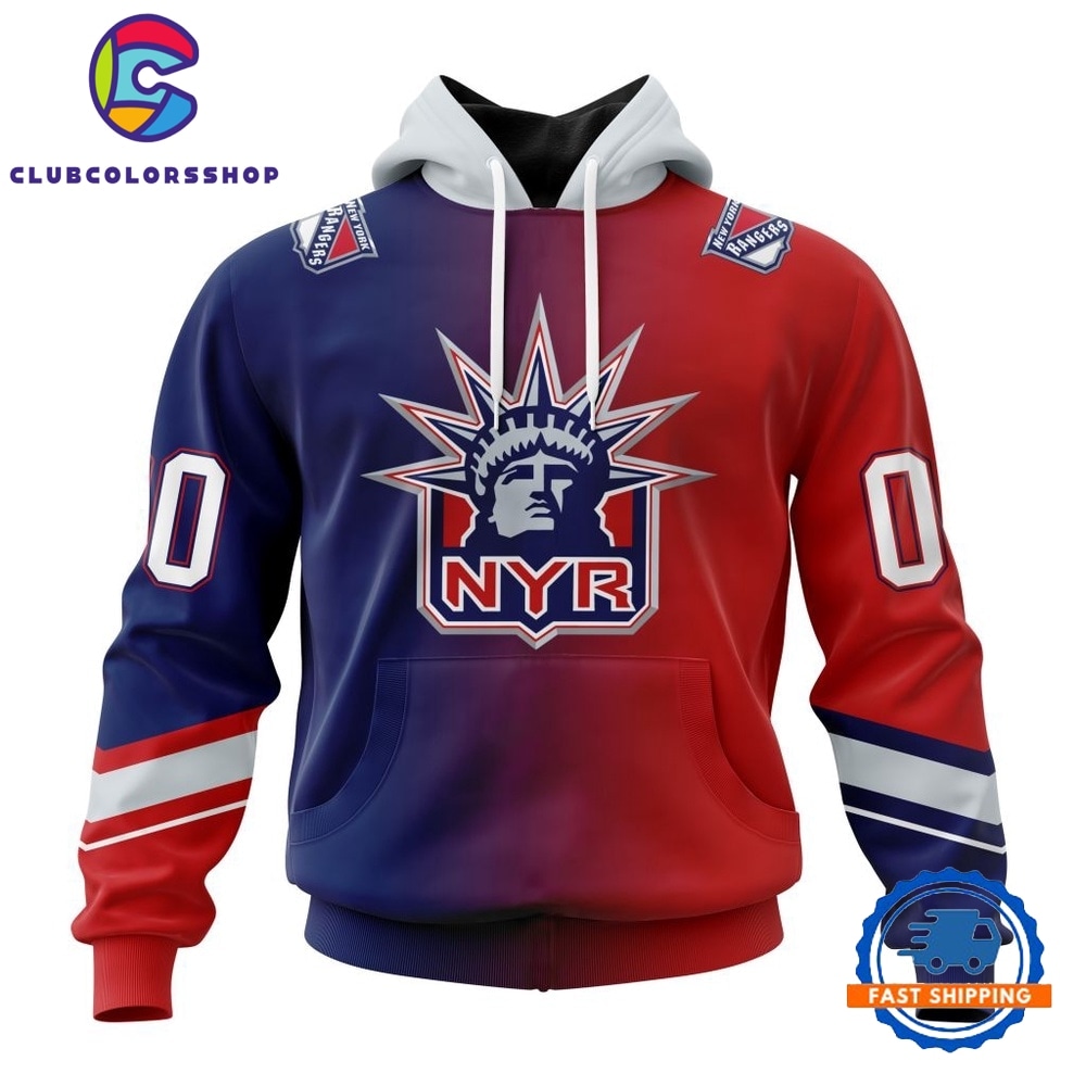 NHL New York Rangers Special Retro Gradient Design Hoodie, T Shirt