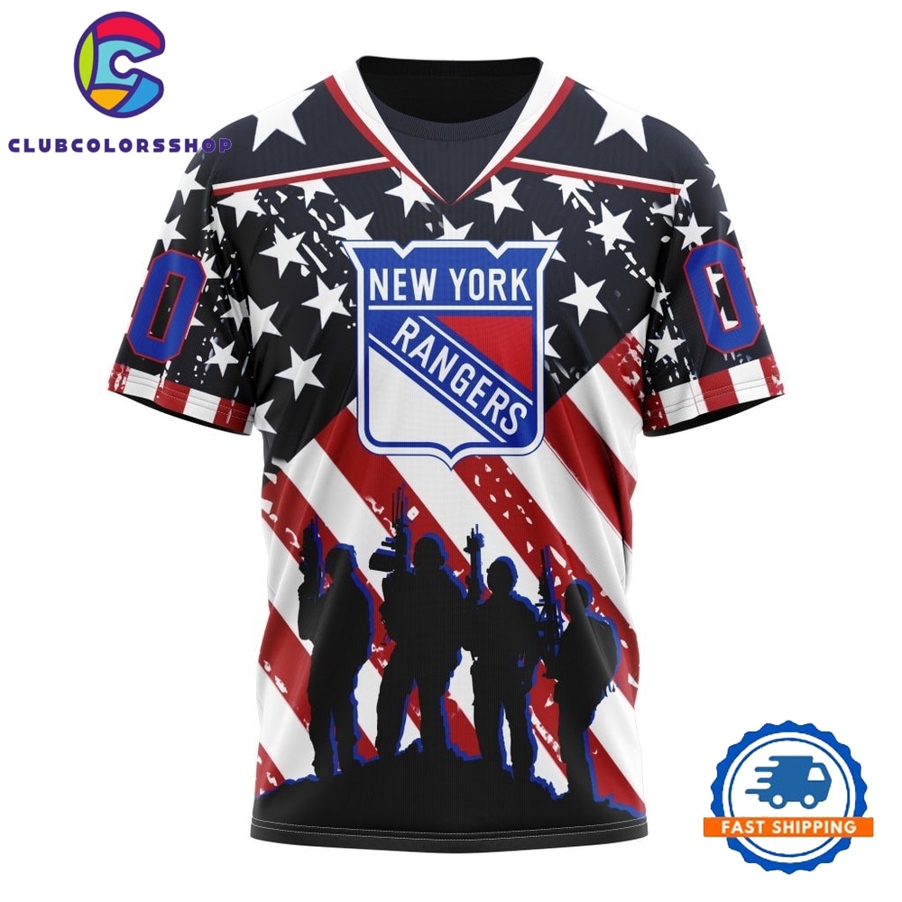 NHL New York Rangers Specialized Kits For Honor USS Military Hoodie, T Shirt 4