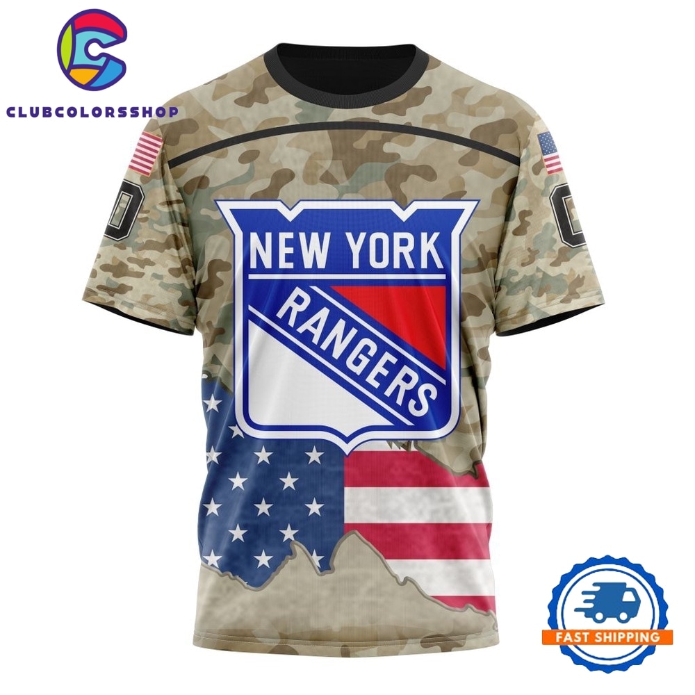 NHL New York Rangers Specialized Kits For United State With Camo Color Hoodie, T Shirt 4