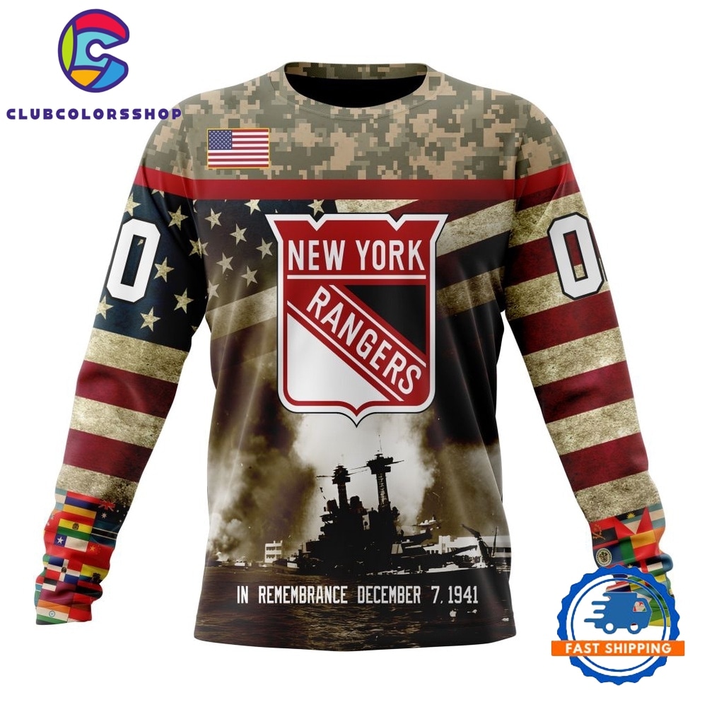 NHL New York Rangers Specialized Unisex Kits Remember Pearl Harbor Hoodie, T Shirt 3