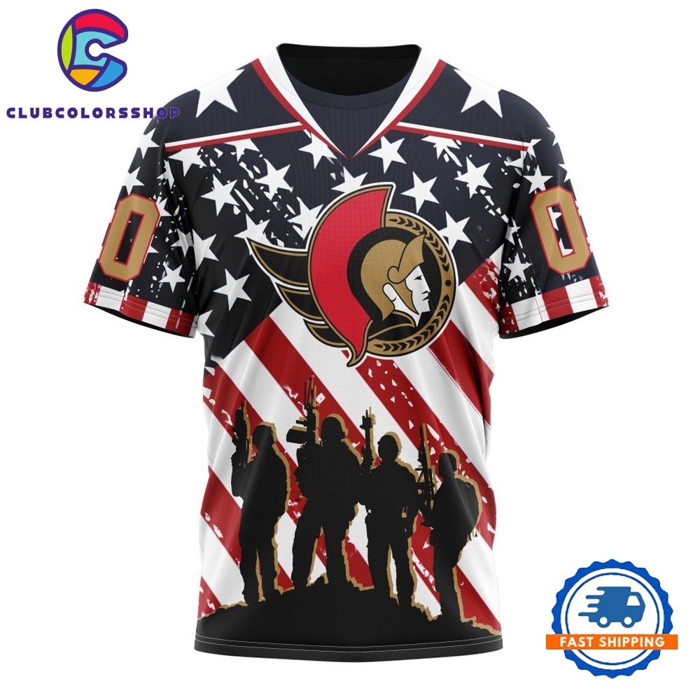 NHL Ottawa Senators Specialized Kits For Honor USS Military Hoodie, T Shirt 4
