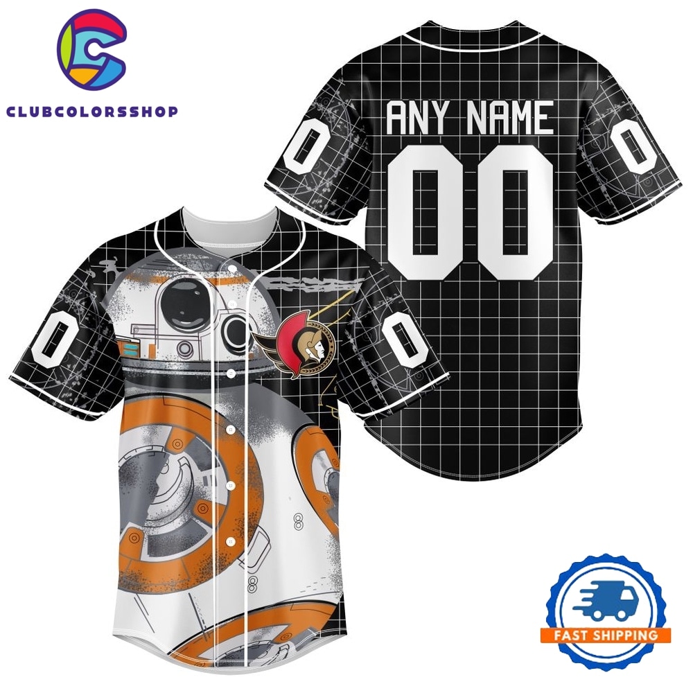 NHL Ottawa Senators x BB 8 D Star War Baseball Jersey