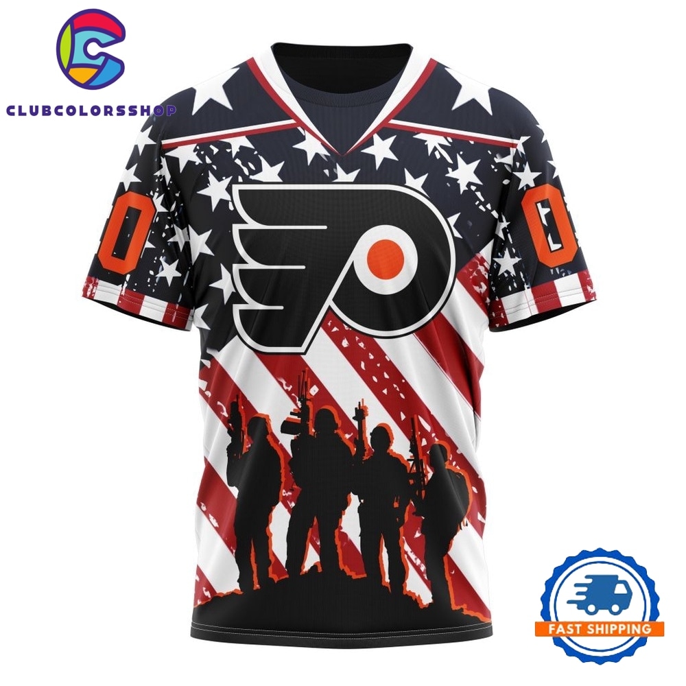 NHL Philadelphia Flyers Specialized Kits For Honor USS Military Hoodie, T Shirt 4