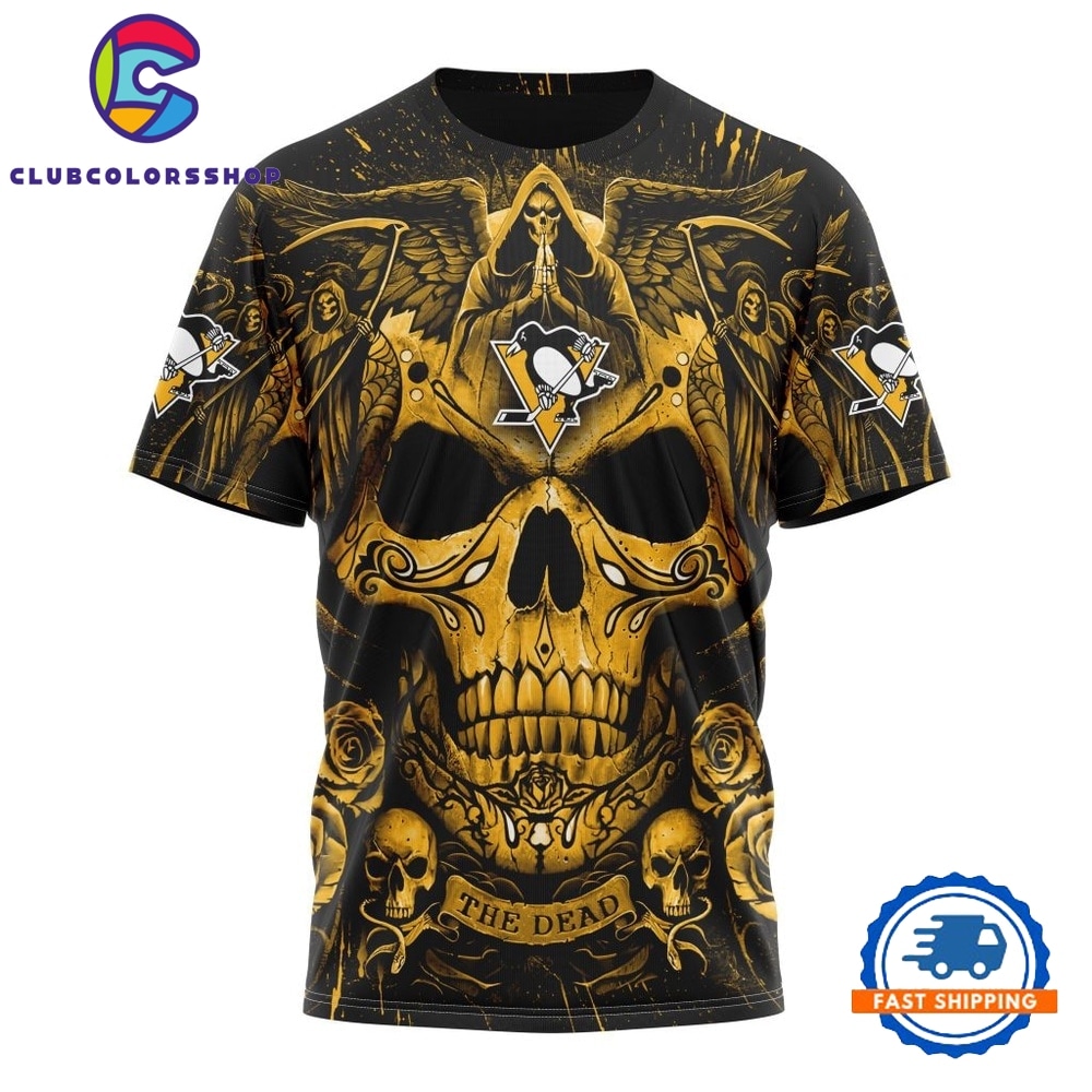 NHL Pittsburgh Penguins Special Design Halloween With Skull Art Hoodie, T Shirt NHL Pittsburgh Penguins Special Design Halloween With Skull Art Hoodie, T Shirt