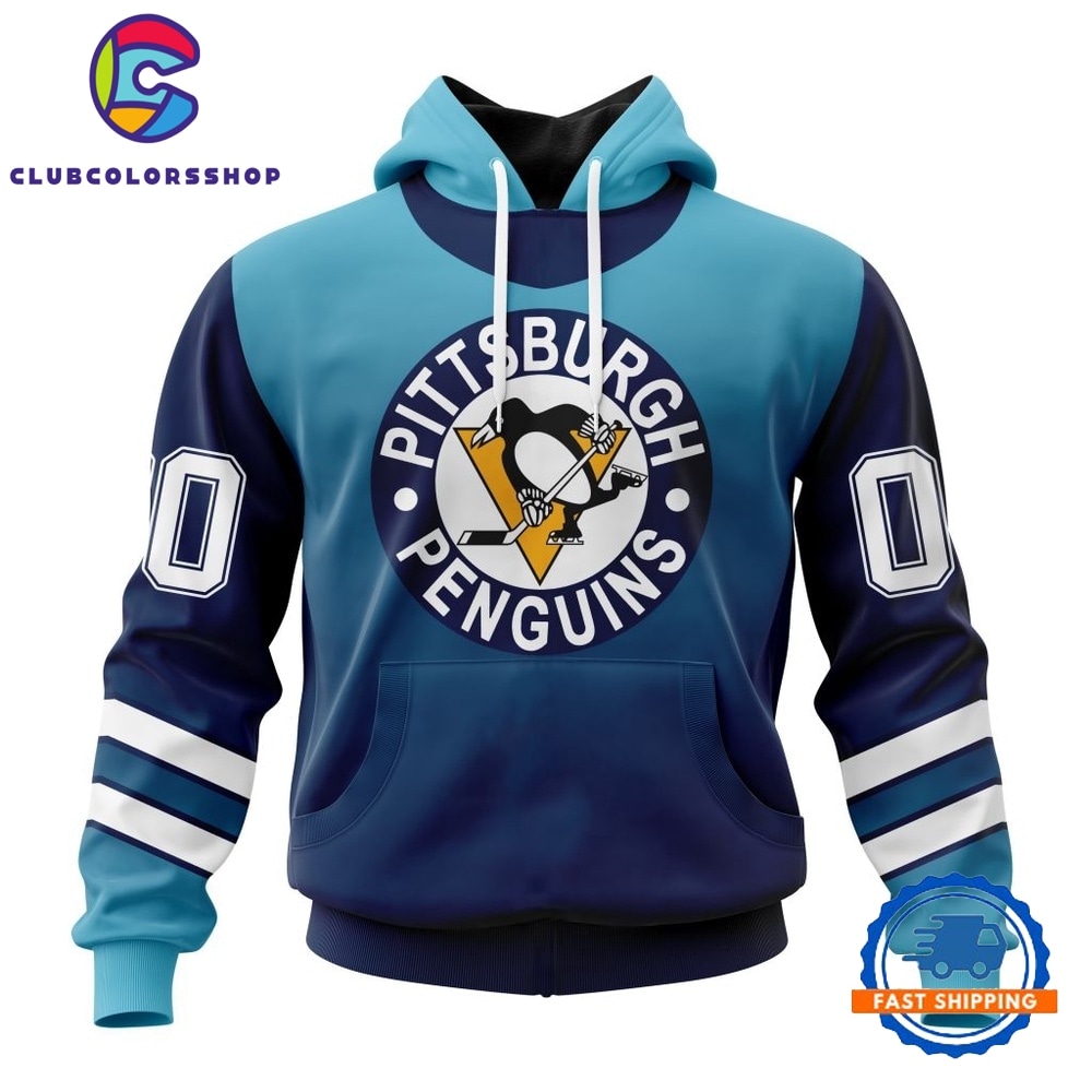 NHL Pittsburgh Penguins Special Retro Gradient Design Hoodie, T Shirt
