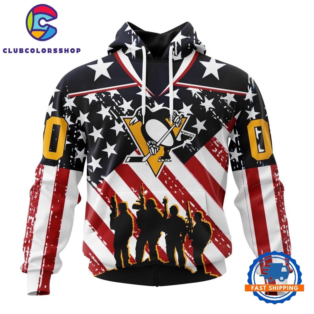 NHL Pittsburgh Penguins Specialized Kits For Honor USS Military Hoodie, T Shirt 1